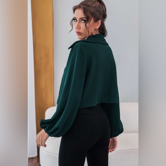 NEW button down crop jacket - Picture 2 of 2